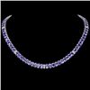 Image 1 : `14k Gold 54ct Tanzanite 2ct Diamond Necklace