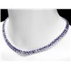 Image 4 : `14k Gold 54ct Tanzanite 2ct Diamond Necklace