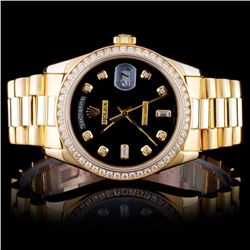 Rolex YG Day-Date 1.50ct Diamond Wristwatch