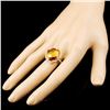 Image 3 : 14K Gold 14.51ct Citrine & 0.47ctw Diamond Ring