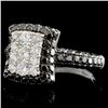Image 2 : 14K White Gold 1.60ctw Fancy Color Diamond Ring