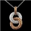 Image 1 : 14K White Gold 1.16ctw Fancy Color Diamond Pendant