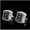 Image 2 : 14K White Gold 1.47ctw Fancy Color Diamond Earring