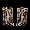 Image 1 : 14K White Gold 1.64ctw Fancy Color Diamond Earring