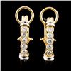 Image 1 : 14K TT Gold 0.74ctw Diamond Earrings