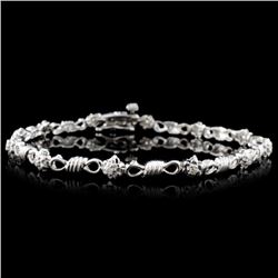 14K White Gold 0.25ctw Diamond Bracelet