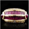 Image 1 : 18K Yellow Gold 4.32ct Ruby & 0.79ct Diamond Ring