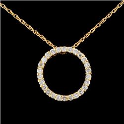 14K Gold 0.73ctw Diamond Pendant