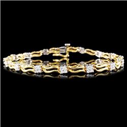 14K Gold 1.00ctw Diamond Bracelet