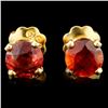 Image 1 : 14K Gold 0.54ct Garnet Earrings