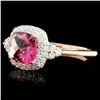 Image 2 : 14K Gold 0.90ct Tourmaline & 0.29ctw Diamond Ring