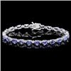 Image 1 : `14k Gold 10ct Tanzanite 0.40ct Diamond Bracelet