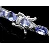 Image 3 : `14k Gold 10ct Tanzanite 0.40ct Diamond Bracelet