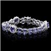 Image 1 : `14k Gold 22ct Tanzanite 1.50ct Diamond Bracelet