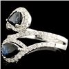 Image 2 : 14K Gold 1.63ct Sapphire & 0.60ctw Diamond Ring