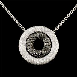 14K Gold 1.12ctw Fancy Color Diamond Pendant