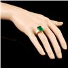 Image 3 : 18K Gold 7.82ct Emerald & 1.07ctw Diamond Ring