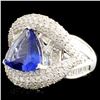 Image 2 : 18K Gold 2.63ct Tanzanite 2.10ctw Diamond Ring