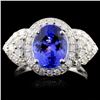 Image 1 : 18K Gold 2.53ct Tanzanite & 0.90ctw Diamond Ring