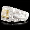 Image 2 : 18K Gold 2.85ctw Fancy Diamond Ring