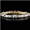 Image 1 : 14K TT 1.24ct Ladies Diamond Bracelet