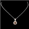 Image 2 : 14K White Gold 0.58ctw Fancy Color Diamond Pendant