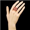 Image 4 : 18K Rose Gold 4.67ct Ruby and 0.45ctw Diamond Ring
