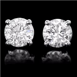 14k White Gold 1.50ct Diamond Earrings
