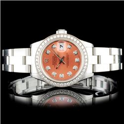 Rolex SS DateJust Ladies Diamond Wristwatch