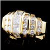 Image 3 : 14K Yellow Gold 2.60ctw Diamond Ring