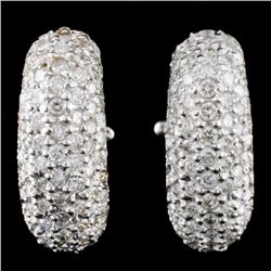 14K White Gold 2.48ctw Fancy Diamond Earrings