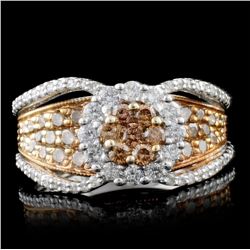 14K White Gold 2.82ctw Fancy Color Diamond Ring