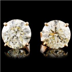 14K Gold 4.42ctw Diamond Stud Earrings