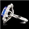 Image 3 : 14K Gold 4.36ct Tanzanite & 0.73ctw Diamond Ring