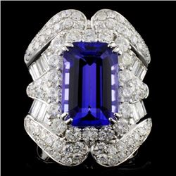 18K White Gold 5.95ct Tanzanite & 3.40ct Diamond R