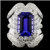 Image 1 : 18K White Gold 5.95ct Tanzanite & 3.40ct Diamond R