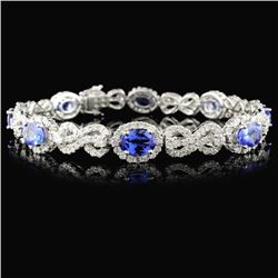 18K White Gold 5.52ct Tanzanite & 4.38ct Diamond B