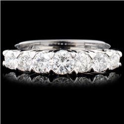 Solid Platinum 1.00ctw Diamond Ring