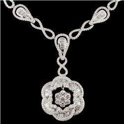 14K Gold 3.69ctw Diamond Necklace