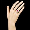 Image 4 : 14K Gold 5.57ct Ruby & 1.49ctw Diamond Ring