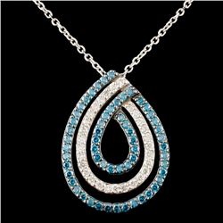 14K Gold 1.01ctw Fancy Color Diamond Pendant