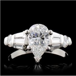 Solid Platinum 2.03ctw Diamond Ring