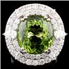 Image 1 : 18K Gold 15.99 Tourmaline & 3.18ctw Diamond Ring