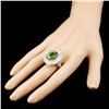 Image 3 : 18K Gold 15.99 Tourmaline & 3.18ctw Diamond Ring