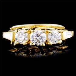 18K Gold 1.05ctw Diamond Ring