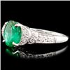 Image 2 : 18K Gold 1.07ct Emerald & 0.15ctw Diamond Ring