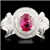 Image 1 : 18K Gold 0.68ct Ruby & 0.36ctw Diamond Ring