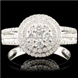 18K Gold 0.65ctw Diamond Ring