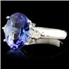 Image 2 : 14K Gold 3.07ct Tanzanite & 0.30ctw Diamond Ring