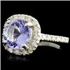 Image 2 : 14K Gold 2.95ct Tanzanite & 0.41ctw Diamond Ring